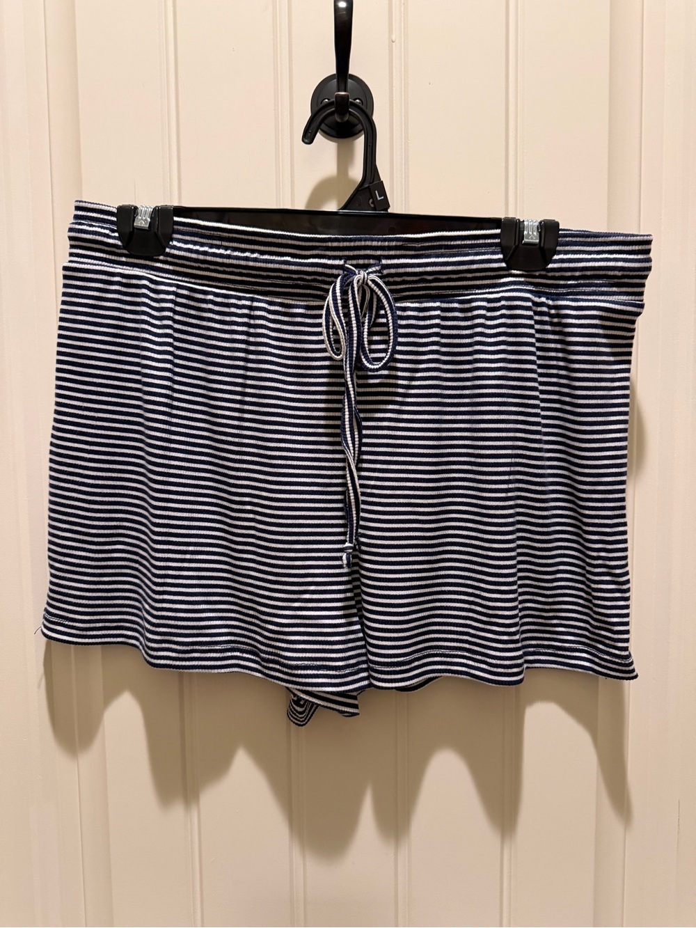 Striped Navy & White Lounge Shorts - brand new never worn without tags